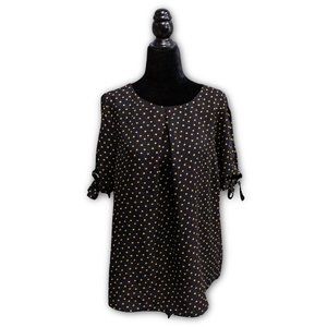monteau Los Angeles Polka Dot Blouse, Size X-Large